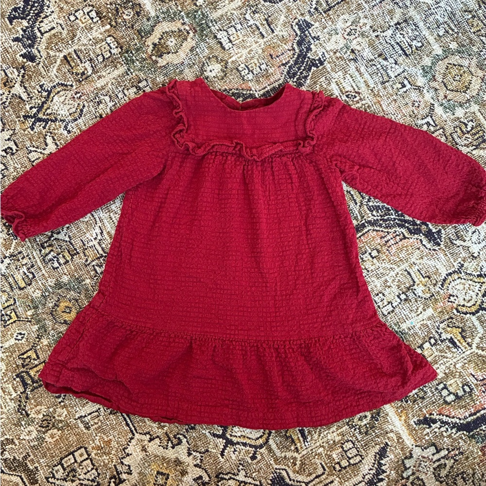 Zara Crimson 100% cotton dress